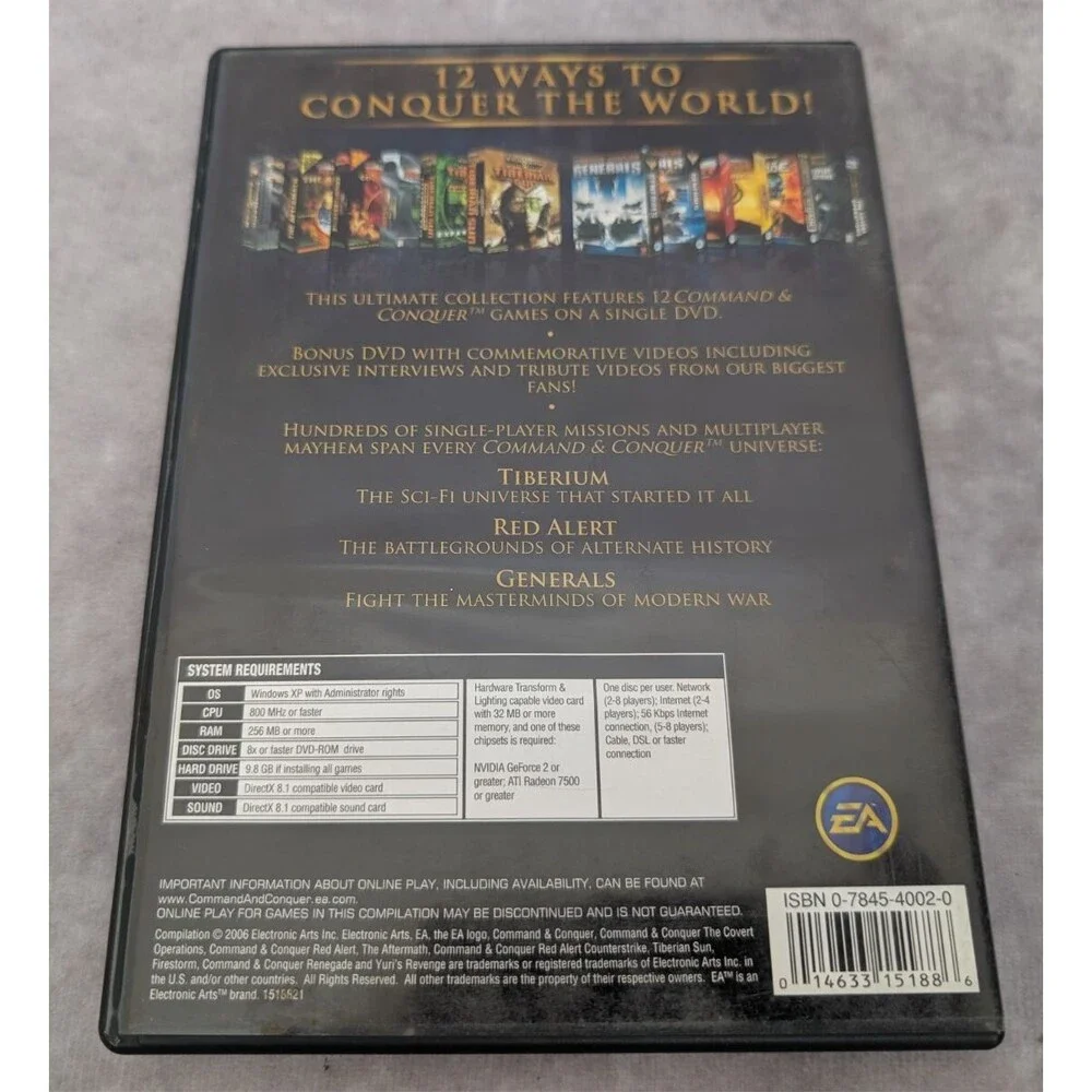 Command & Conquer: The First Decade (PC: Windows, 2006) W/Codes & Poster Manual